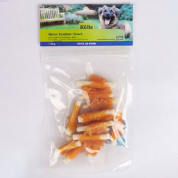 Corwex Kausnack Kaustange im Filetmantel Mini für Hunde mit Huhn oder Büffel, getreidefrei und monoprotein, 70 g - 12 x 70 g – Bild 1 von 5