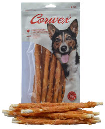 Corwex Kaustange Maxi mit Filetmantel Huhn oder Rind Getreidefreier Kausnack für Hunde 300g - 4 x 300 g – Bild 1 von 2