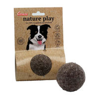 Produktbild von Corwex nature play Filzball aus 100% Wolle für Hunde und Welpen 6 cm Braun Grau - 6 cm