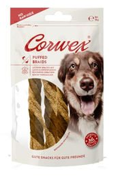 Corwex Puffed Braids Hundesnack Ente & Lachs 50g Sensitive – Bild 1 von 8