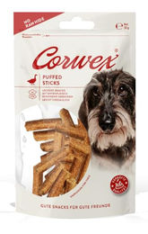 Corwex Puffed Sticks Ente Hundesnack mit hohem Fleischanteil Monoprotein Sensitive 50g – Bild 1 von 6