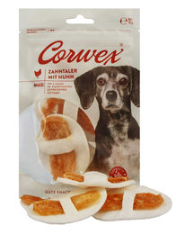 Corwex Zahntaler Maxi Zahnpflege-Snack für Hunde mit Huhn Getreidefrei und Monoprotein 70g - 6 x 70 g – Bild 1 von 2