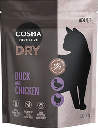 Cosma Air-Dried Katzenfutter Ente und Huhn getreidefrei mit hohem Fleischanteil Adult 400 g – Bild 1 von 1