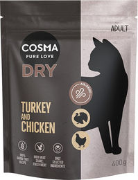 Produktbild von Cosma Air-Dried Katzenfutter Pute und Huhn getreidefrei Adult 400 g