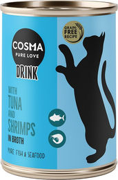 Produktbild von Cosma Drink-Snack für Katzen Adult Thunfisch und Garnele 6 x 100 g - 6 x 100 g