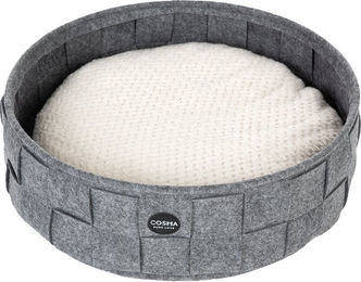 Produktbild von Cosma Hundekorb und Katzenbett aus Filz für kleine Tiere in Grau Weiß oder Beige