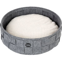 Produktbild von Cosma Hundekorb und Katzenbett aus Filz für kleine Tiere in Grau Weiß oder Beige