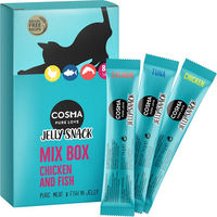 Produktbild von Cosma Jelly Snack Mixpaket für Katzen Huhn Thunfisch Lachs 24 x 14 g - 24 x 14 g