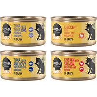 Produktbild von Cosma Katzen Nassfutter Adult Mix Stückchen in Sauce Huhn Thunfisch Lachs 6 x 80 g - 6 x 80 g
