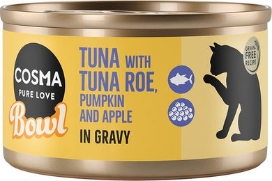 Produktbild von Cosma Katzenfutter Adult Thunfisch mit Stückchen in Sauce 6 x 80 g ohne Farb- und Aromastoffe - 6 x 80 g
