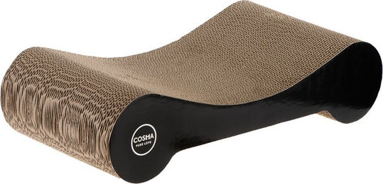 Produktbild von Cosma Katzenkratzbrett aus Kratzpappe in Natur und Schwarz L 50 x B 24 x H 12 cm