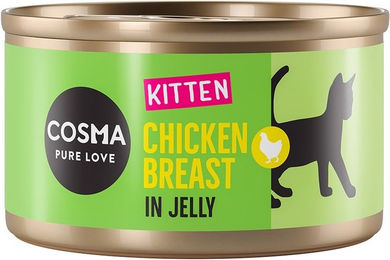 Produktbild von Cosma Kitten Nassfutter Hühnchenbrust Stückchen in Gelee Monoprotein 24 x 85 g - 24 x 85 g