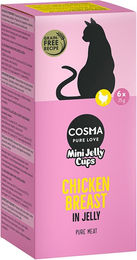 Produktbild von Cosma Mini Jelly Cups Hühnchenbrust Katzenleckerli 24 x 25 g - 24 x 25 g