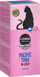 Produktbild von Cosma Mini Jelly Cups Katzen Leckerli Pazifikthunfisch Sparpaket 24 x 25 g - 24 x 25 g