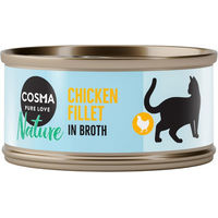 Produktbild von Cosma Nature Katzen Nassfutter Hühnchenfilet Stückchen in Sauce für erwachsene Katzen 6 x 70 g