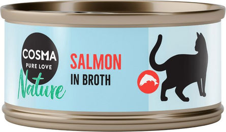 Produktbild von Cosma Nature Katzen Nassfutter Lachs Stückchen in Sauce für adulte Katzen 6 x 70 g