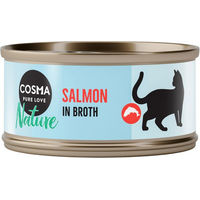 Produktbild von Cosma Nature Katzen Nassfutter Lachs Stückchen in Sauce für adulte Katzen 6 x 70 g