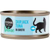 Produktbild von Cosma Nature Katzenfutter Adult Skipjack Thunfisch Stückchen in Sauce 6 x 70 g
