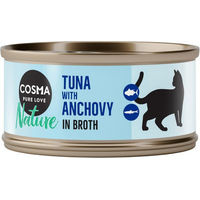 Produktbild von Cosma Nature Katzenfutter Adult Thunfisch mit ganzen Sardellen in Sauce 6 x 70 g