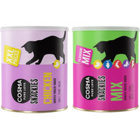 Produktbild von Cosma Snackies Gefriergetrocknete Katzen-Leckerlis Kombi-Paket mit Hühnchen und 5 Sorten Mix 350 g