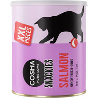 Produktbild von Cosma Snackies XXL Maxi Tube Gefriergetrocknete Leckerlis Lachs 450 g Sparpaket - 3 x 150 g