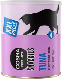 Produktbild von Cosma Snackies XXL Maxi Tube Sparpaket Gefriergetrocknete Katzen Leckerlis Thunfisch 540 g - 3 x 180 g