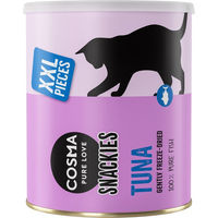 Produktbild von Cosma Snackies XXL Maxi Tube Sparpaket Gefriergetrocknete Katzen Leckerlis Thunfisch 540 g - 3 x 180 g