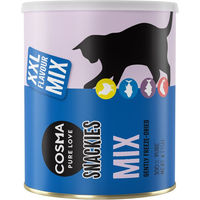 Produktbild von Cosma Snackies XXL Maxi Tube Sparpaket Gefriergetrocknete Leckerli Mix für Katzen mit Huhn, Thunfisch, Lachs und Fisch 480 g - 3 x 160 g