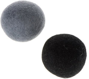 Produktbild von Cosma Wollbälle zum Spielen Grau und Schwarz 4er Set - 2 x 2 Stk.