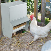 Produktbild von Costway Geflügelfutterautomat aus Metall für Hühner 22kg verzinkt - 22 kg