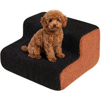 Produktbild von COSTWAY Haustiertreppe für kleine Hunde und Katzen aus Polyester 2-stufig