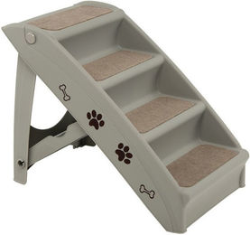 COSTWAY Haustiertreppe für kleine und mittelgroße Hunde faltbar aus Filz – Bild 1 von 5