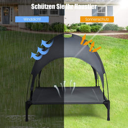 Costway Hundebett mit Baldachin und Dach für Hunde und Katzen aus Polyester – Bild 1 von 12