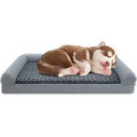 Produktbild von COSTWAY Hundebett Sofa für große Rassen in Grau mit waschbarem Stoffbezug Größe L