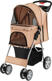 COSTWAY Hundebuggy Hundewagen für mittlere Rassen in Beige aus Oxford-Gewebe bis 15 kg - 15 kg – Bild 1 von 4