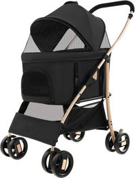 COSTWAY Hundebuggy Hundewagen mit verstellbarem Vordach 88 x 48 x 98cm – Bild 1 von 1