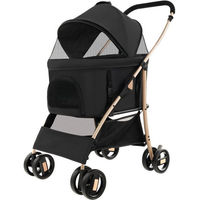 Produktbild von COSTWAY Hundebuggy Hundewagen mit verstellbarem Vordach 88 x 48 x 98cm