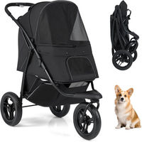 Produktbild von COSTWAY Hundebuggy klappbarer Haustierwagen mit Sonnendach aus Oxford-Gewebe für kleine bis mittlere Hunde