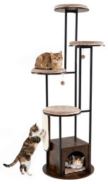 COSTWAY Katzenbaum 183cm mit Katzenhaus, 4 Plattformen und Sisal-Kratzbrettern – Bild 1 von 1