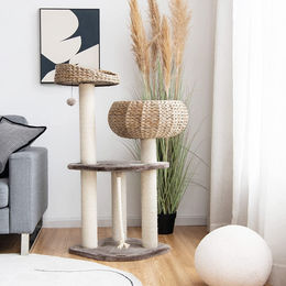 Costway Katzenbaum aus Holz mit Betten und Sisal-Kratzmöbeln 104cm – Bild 1 von 1