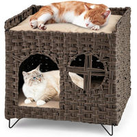 Produktbild von COSTWAY Katzenhaus klappbar mit 2 Etagen als Katzenbett