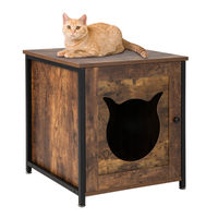 Produktbild von Costway Katzenklo Möbel-Toilette aus Holz in Braun für kleine und mittlere Katzen