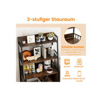 Produktbild von COSTWAY Katzenklo Schrank aus Holz mit Bücherregal und Ladestation in Braun