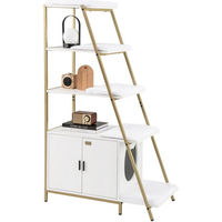 Produktbild von COSTWAY Katzenklo Schrank aus Holz mit Leiterregal und Eingang in Weiß