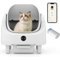 Produktbild von COSTWAY Katzentoilette selbstreinigend mit Geruchskontrolle Weiß aus Kunststoff für erwachsene Katzen