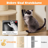 Produktbild von Costway Kratzbaum aus Holz für Katzen 6-stöckig 66x66x150cm