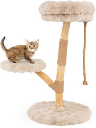 COSTWAY Kratzbaum aus Massivholz für Katzen 90cm hoch – Bild 1 von 3