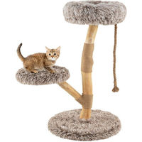 Produktbild von COSTWAY Kratzbaum aus Massivholz für Katzen 90cm hoch