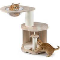 Produktbild von COSTWAY Kratzbaum für Katzen mit Raumkapsel, Höhle, Kratzpfosten und Spielzeug inklusive Katzenminze und Holzbällen