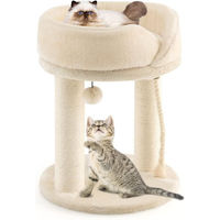 Produktbild von COSTWAY Kratzbaum für Katzen 4 in 1 mit Sisal und Fellknäuel in Beige